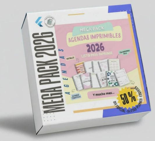 ⭐ Mega Paquete de Agendas Imprimibles 2026 + 🎁 BONOS